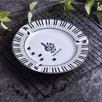 Load image into Gallery viewer, Music Note Plate &amp; Bowl Dinner Set
