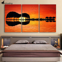 Load image into Gallery viewer, 3 piece Guitar Canvas Art

