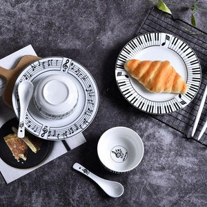 Music Note Plate & Bowl Dinner Set