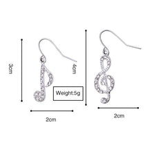 Load image into Gallery viewer, Trendy Music Notes Earrings
