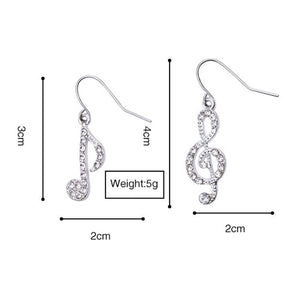 Trendy Music Notes Earrings