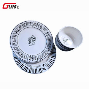 Music Note Plate & Bowl Dinner Set