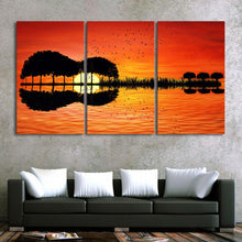 Load image into Gallery viewer, 3 piece Guitar Canvas Art
